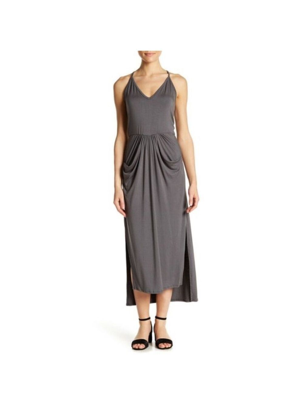 Go Couture Strap V Neck Dress